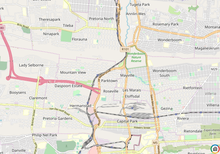 Map location of Parktown Estate